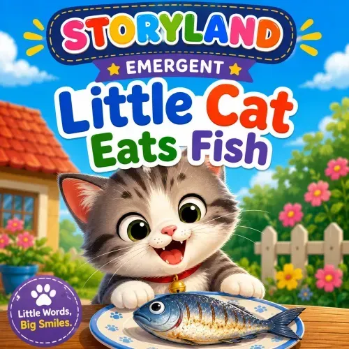 Little Cat Eats Fish