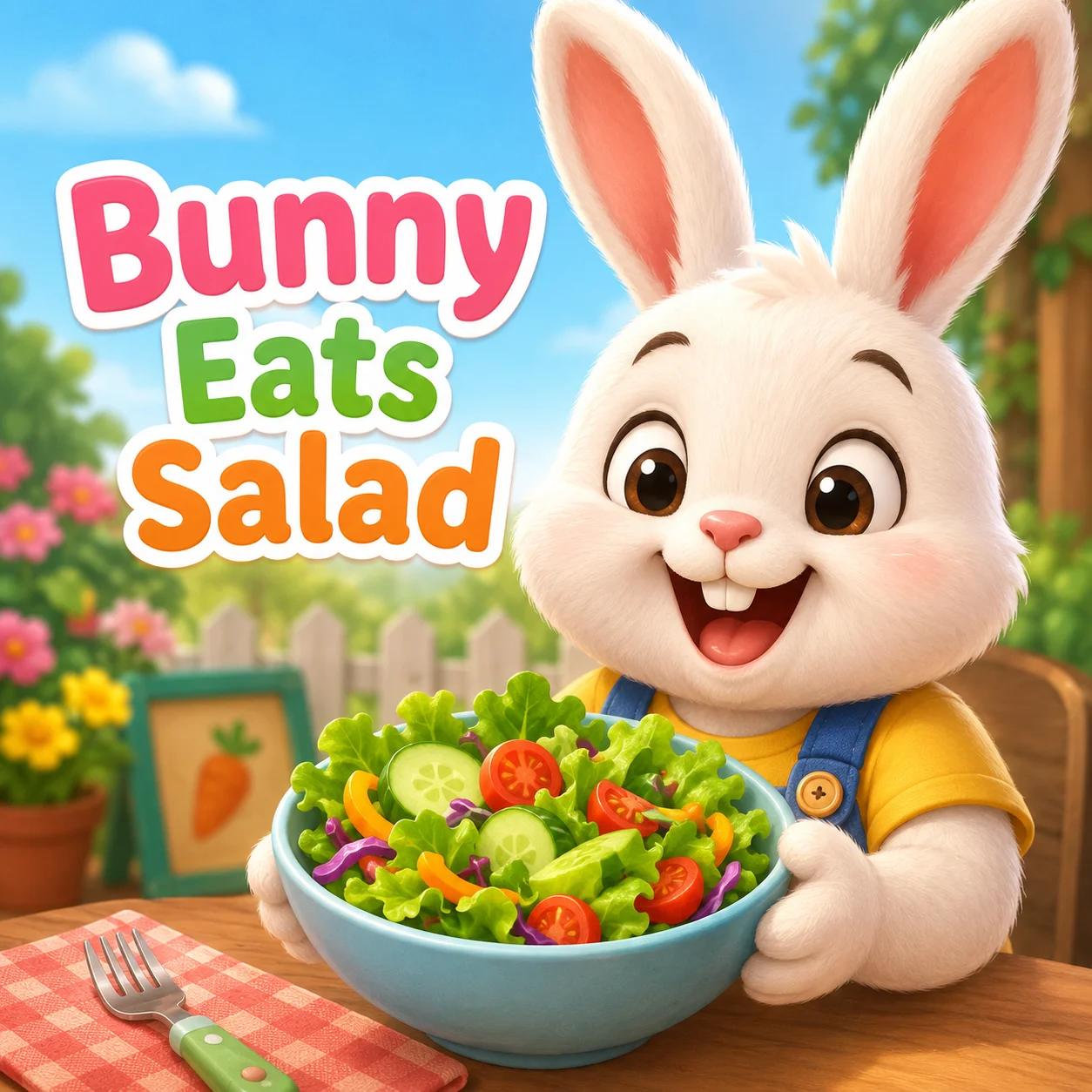 Bunny Eats Salad